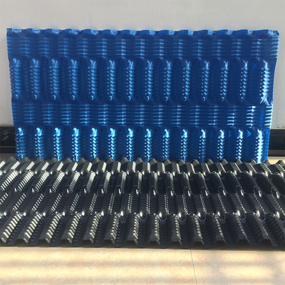 500 มม. คูลลิ่งทาวเวอร์เติมสื่อทดแทนสื่อกระแสไหลทดแทน PVC Fill Packs